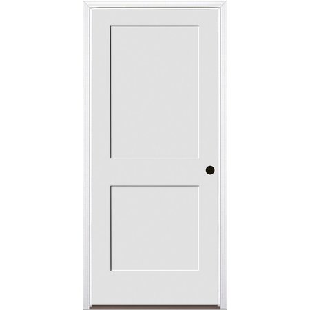 TRIMLITE Primed 2Panel Interior Shaker 20 Min Fire Rated 71/4" LH Prehung Door Oil Rubbed Bronze Hinges 2668134PRI840220MLH10BB714